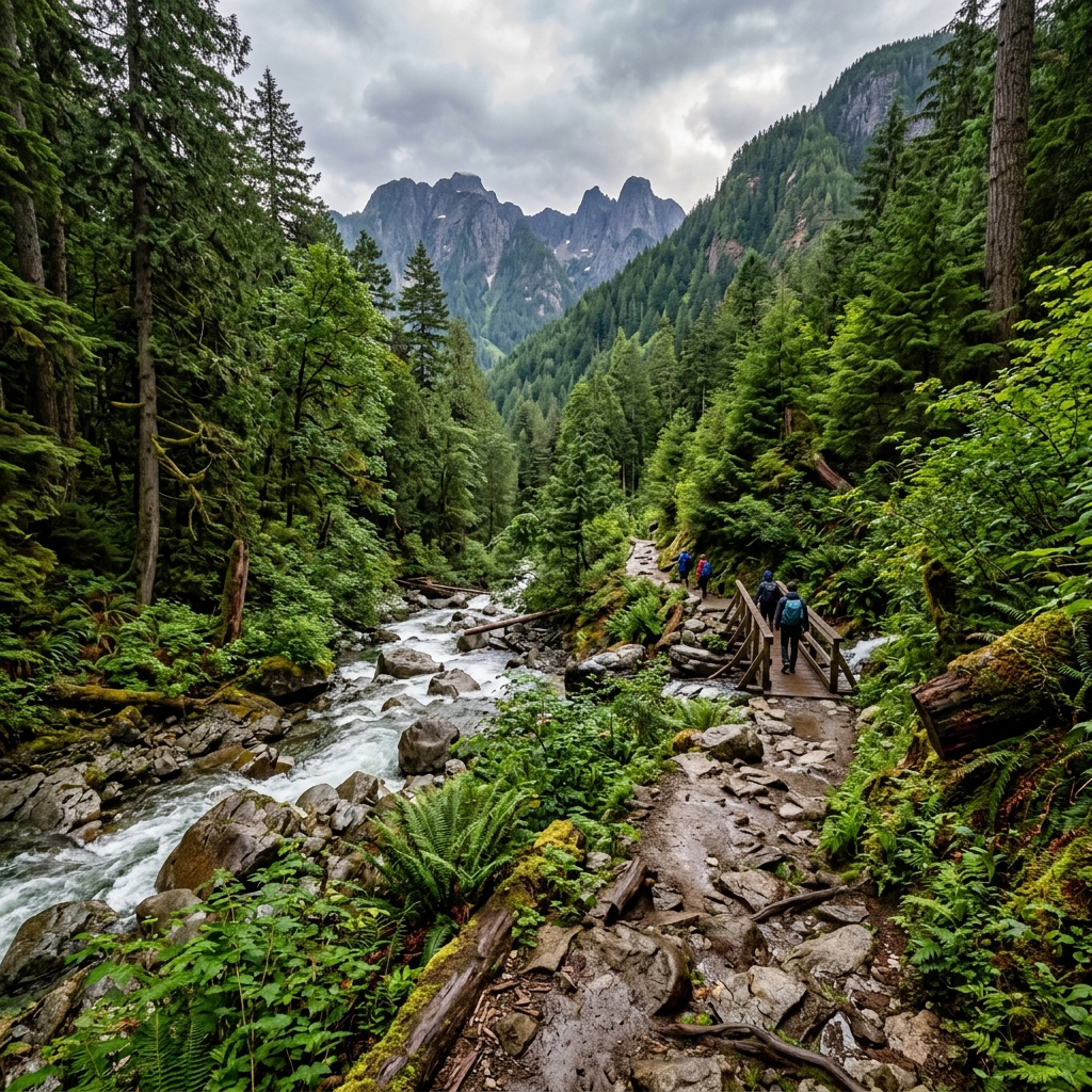 Lynn Headwaters Regional Park trail Upper Lynn North Vancouver